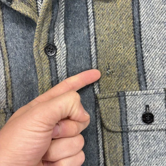 Fox Knapp CPO Shirt Wool Shirt Jacket Men's Small Wool USA Military Navy Green - Picture 4 of 16